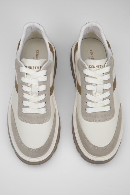 Low-Top Sneakers, Leather And Suede, Rubber Sole.