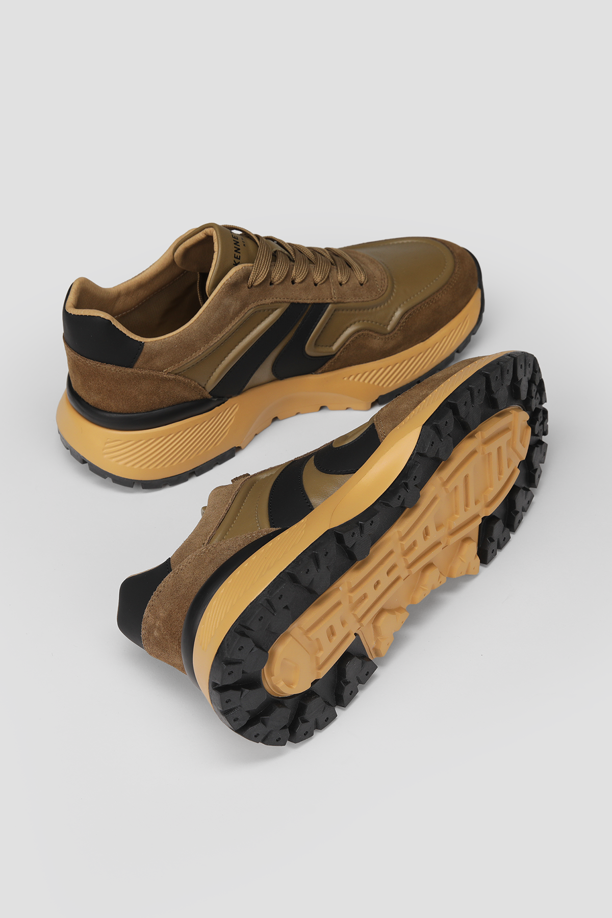 Sneakers, Suede And Leather, Rubber Sole