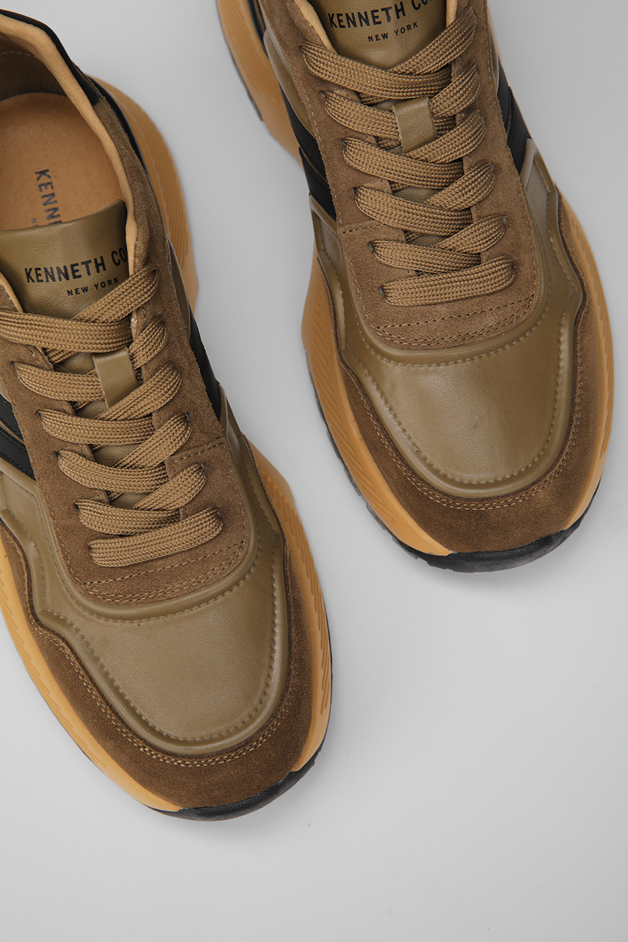 Sneakers, Suede And Leather, Rubber Sole