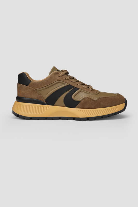 Sneakers, Suede And Leather, Rubber Sole