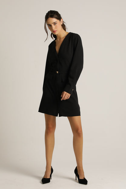 Tailored Dress With Belt