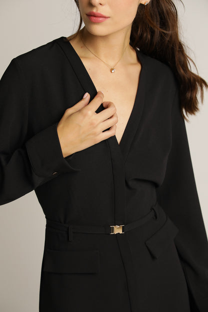 Tailored Dress With Belt