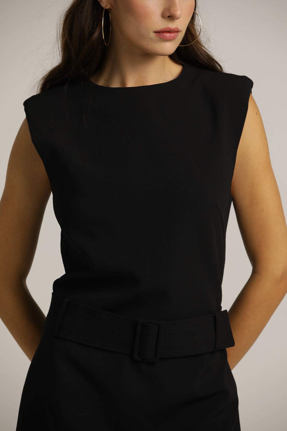 Tailored Belted Mini Dress