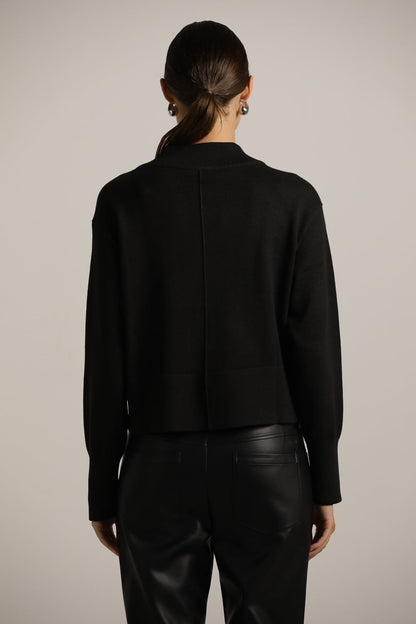 Cropped V-Neck Knit