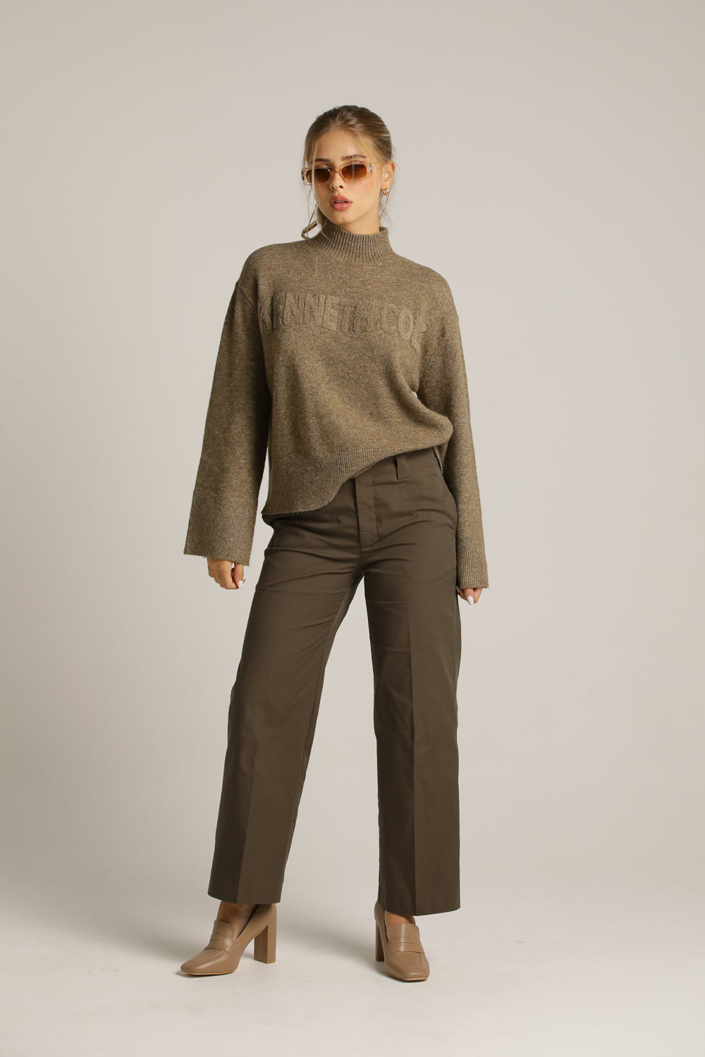 Classic Straight Pants With Hem