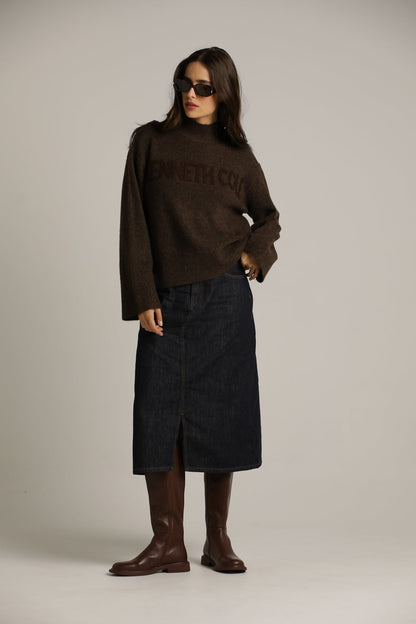 Midi Denim Skirt
