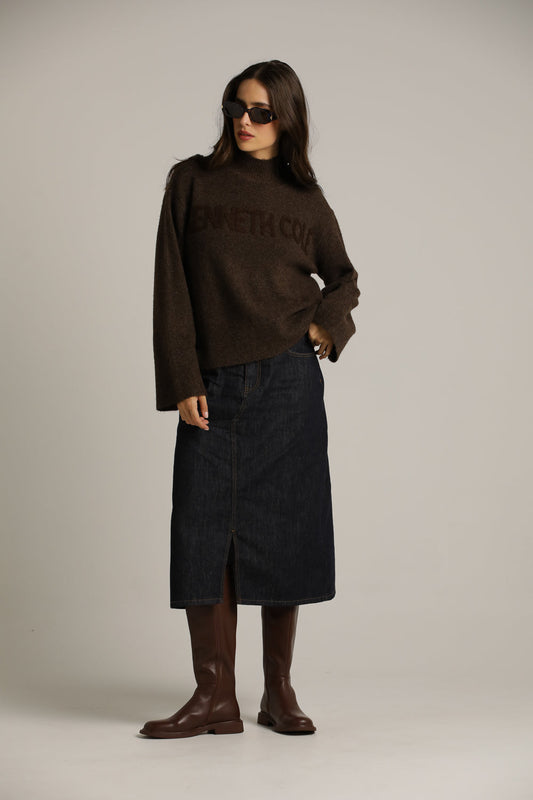 Midi Denim Skirt