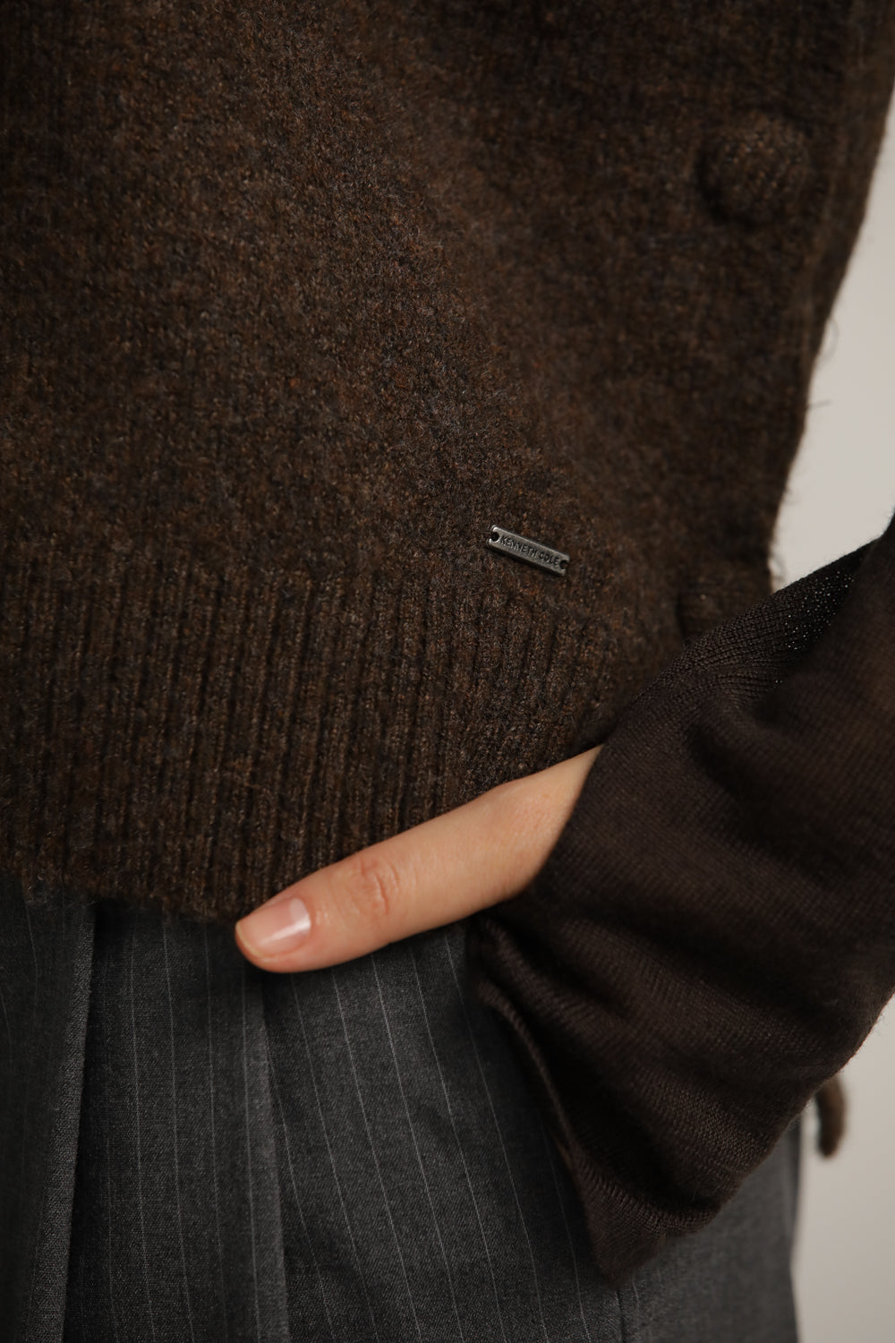 Sleeveless Ribbed Knitted Vest