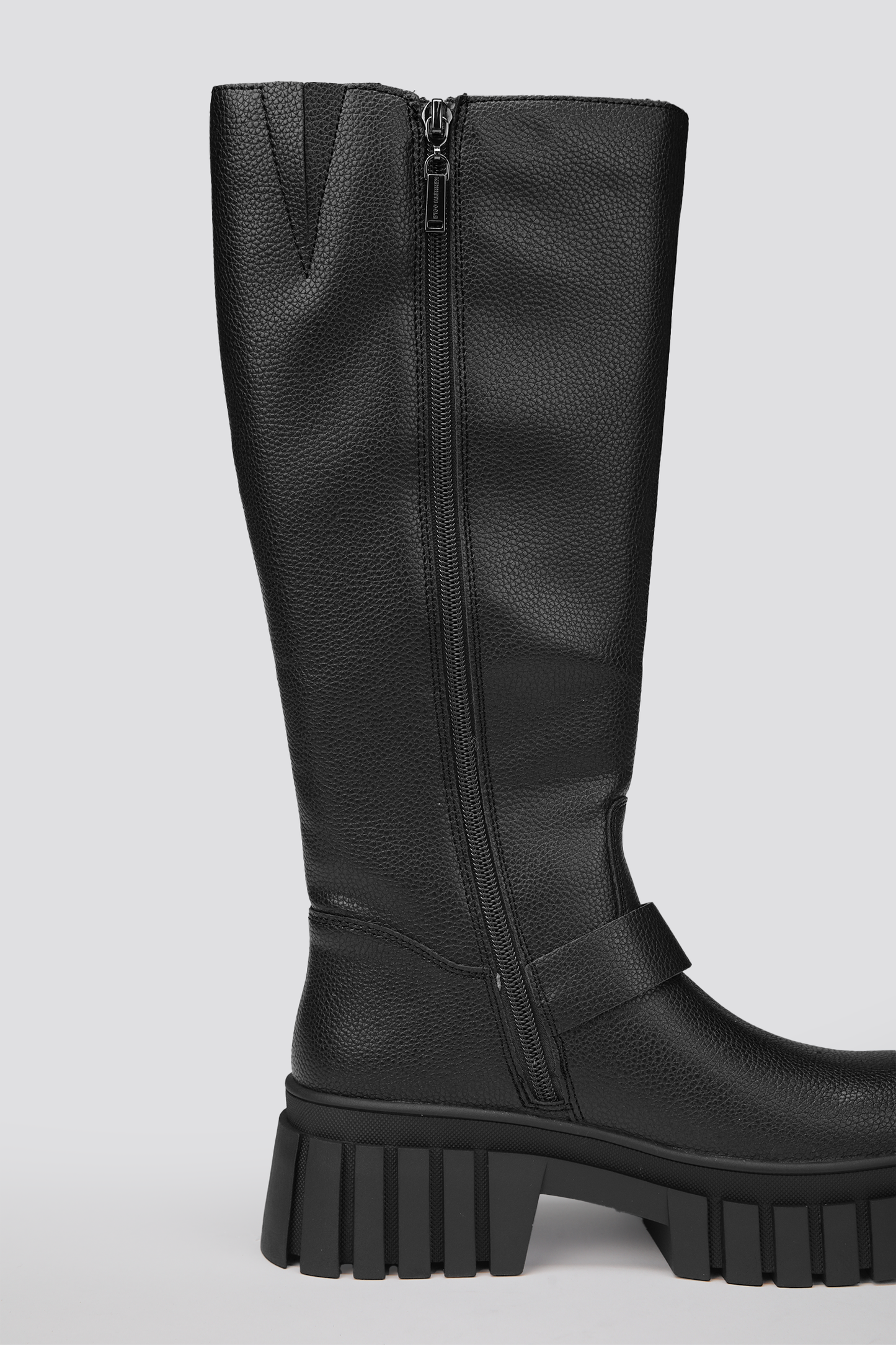 Faux Leather Knee Boots