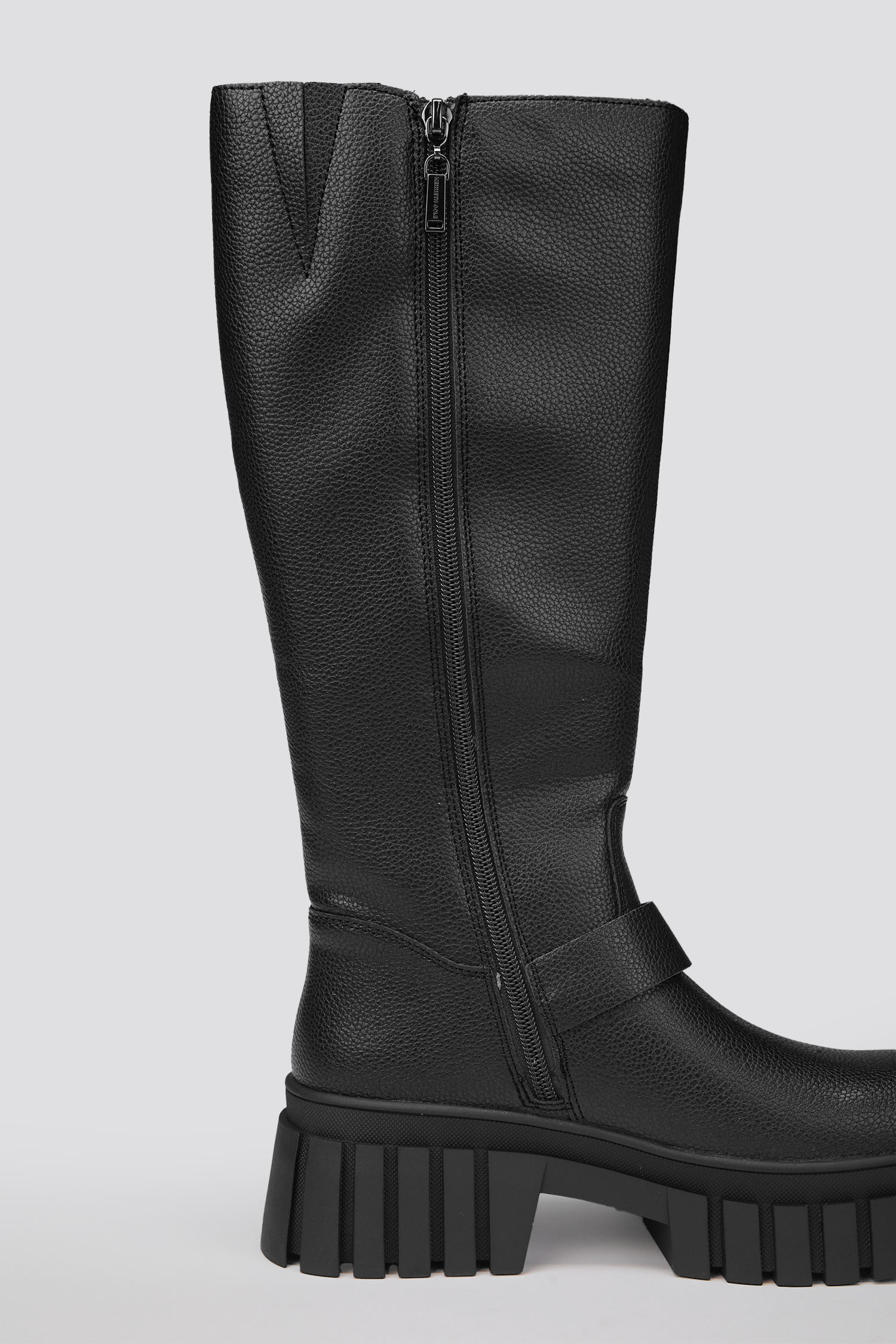 Faux Leather Knee Boots