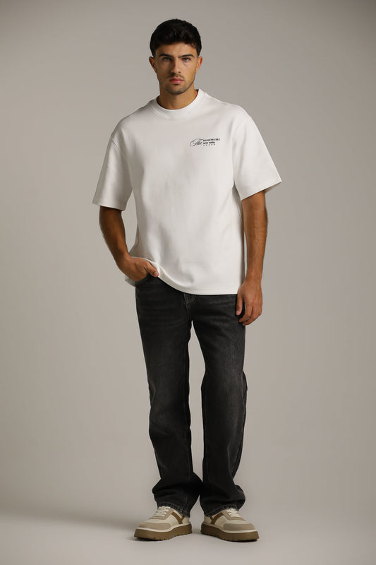Washed Wide-Leg Jeans