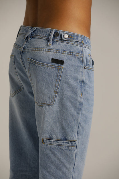 Washed Straight-Fit Jeans
