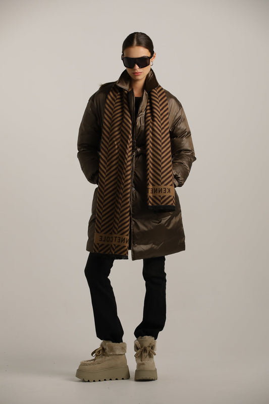 Scarf – Printed Design, Viscose-Polyester Blend