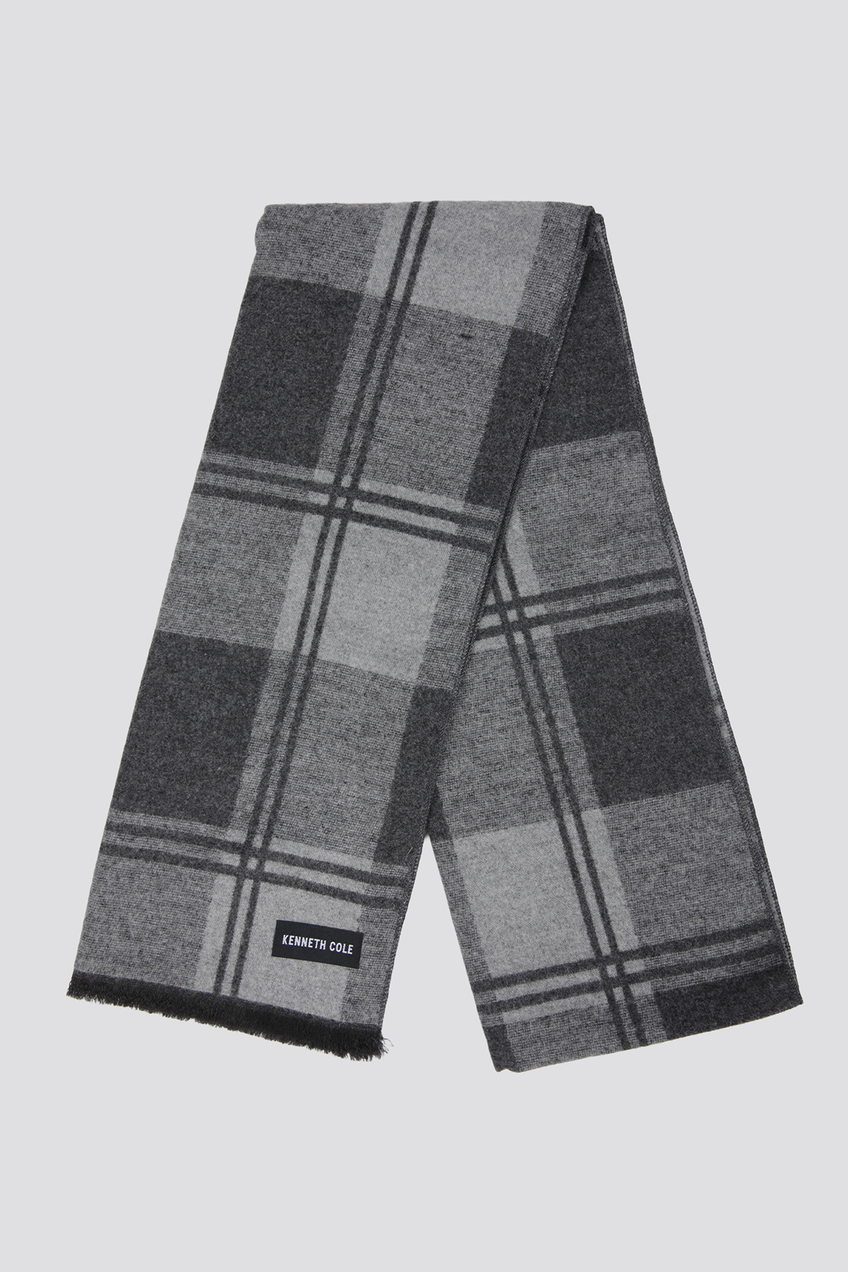 Scarf – Checked, Polyester-Rayon Blend