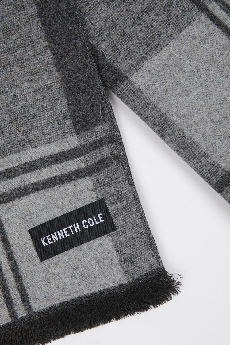 Scarf – Checked, Polyester-Rayon Blend