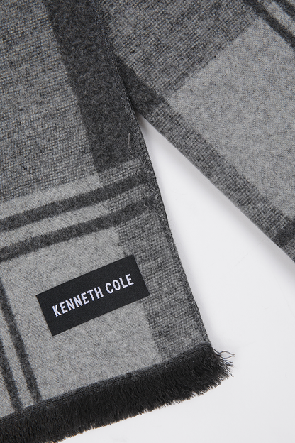 Scarf – Checked, Polyester-Rayon Blend