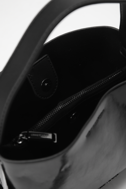 Glossy Top Handle Bag