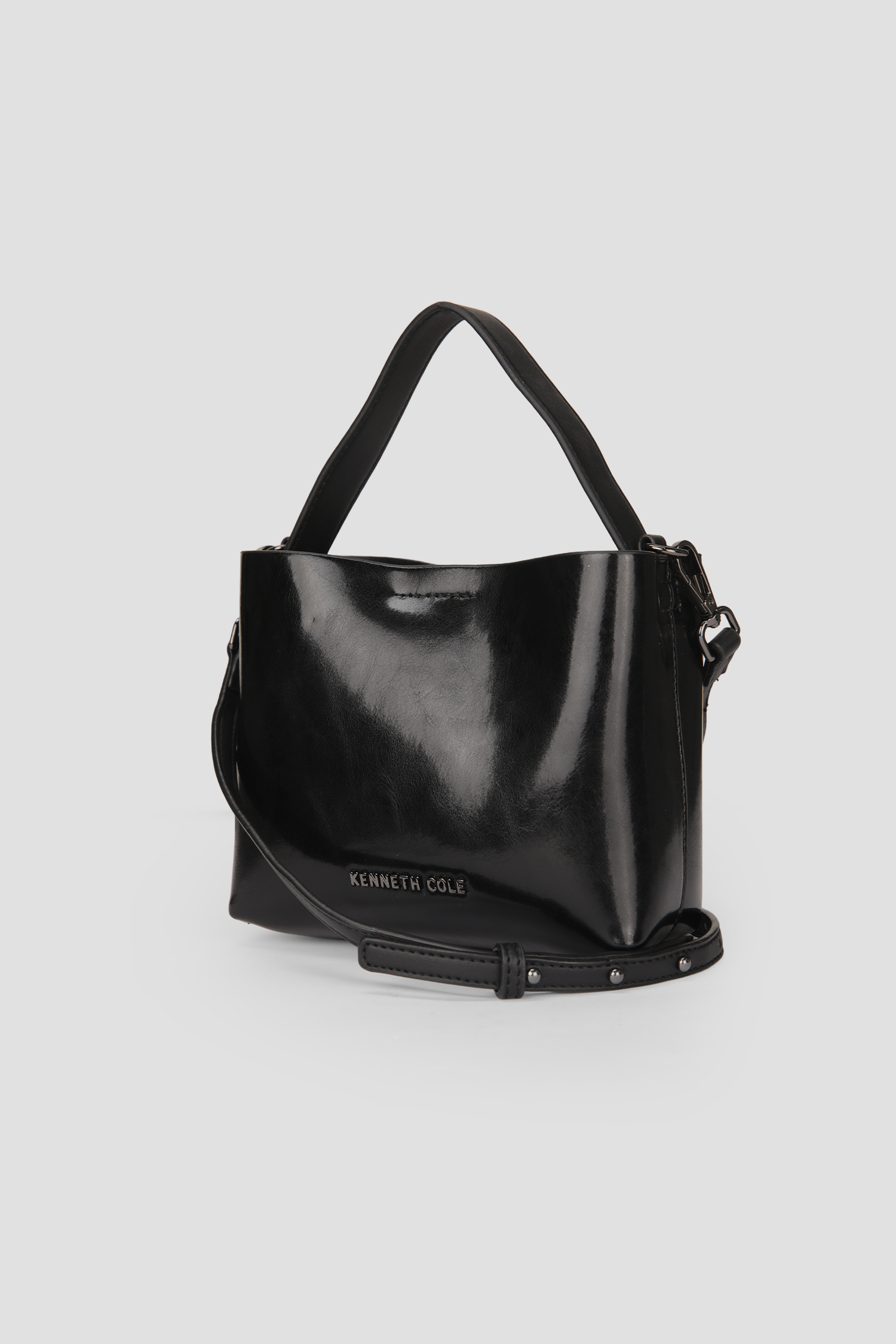Glossy Top Handle Bag