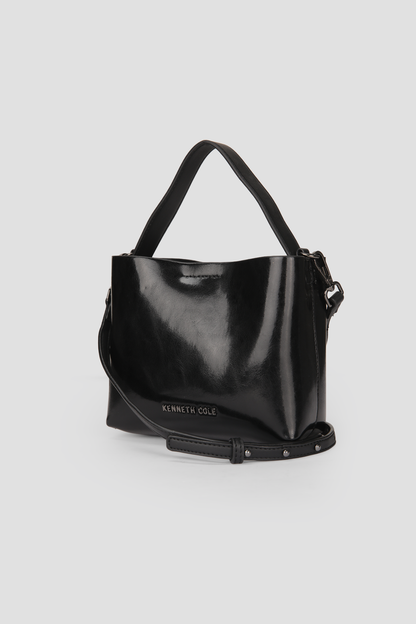 Glossy Top Handle Bag