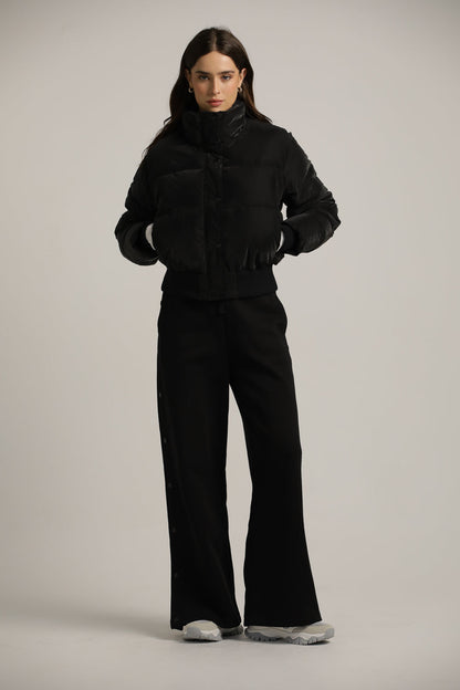 Puffer Coat With High Collar