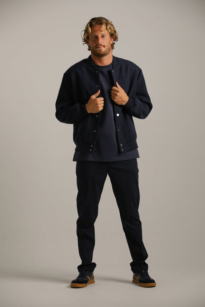 Wool Bomber Jacket With Logo