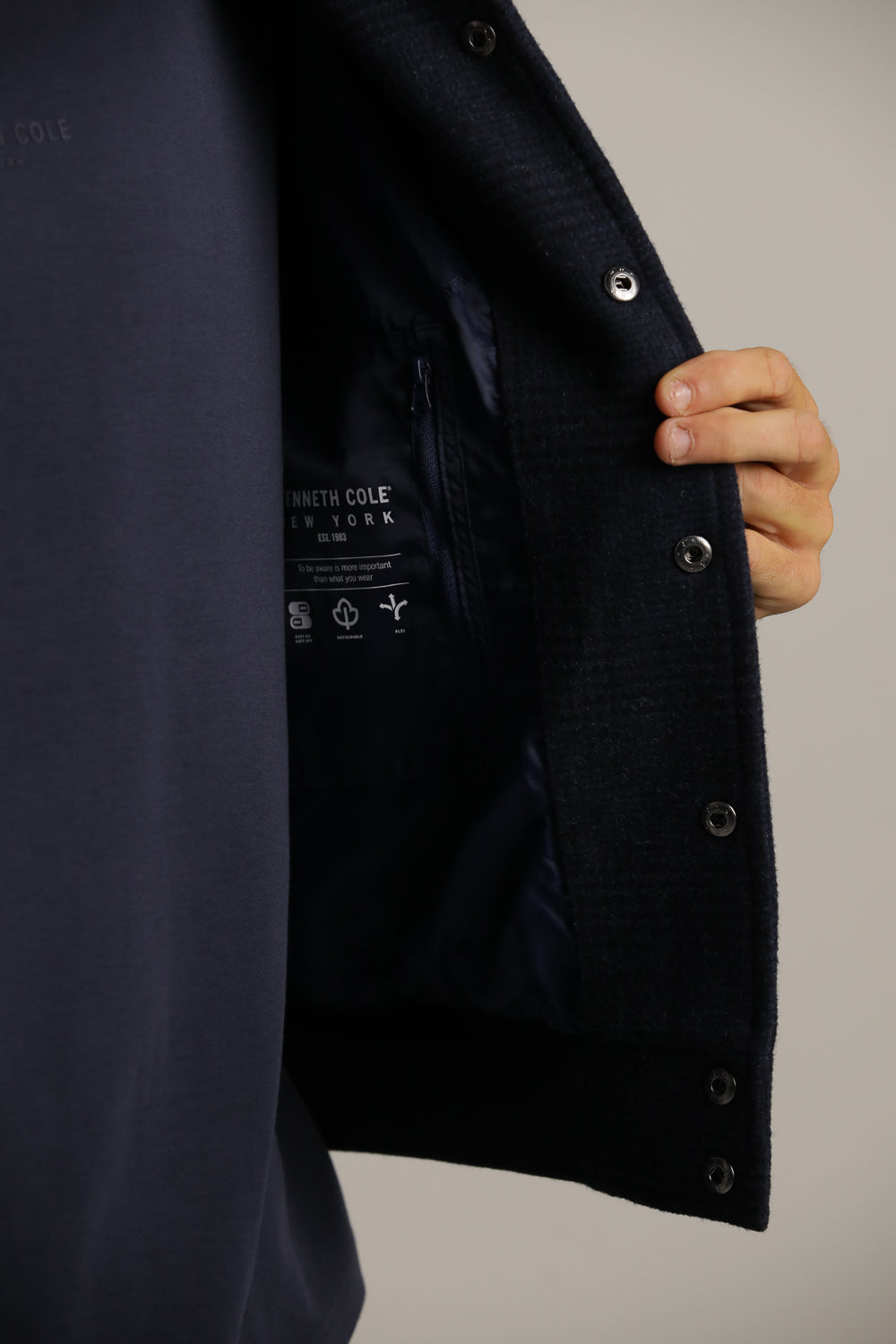 Wool Bomber Jacket With Logo