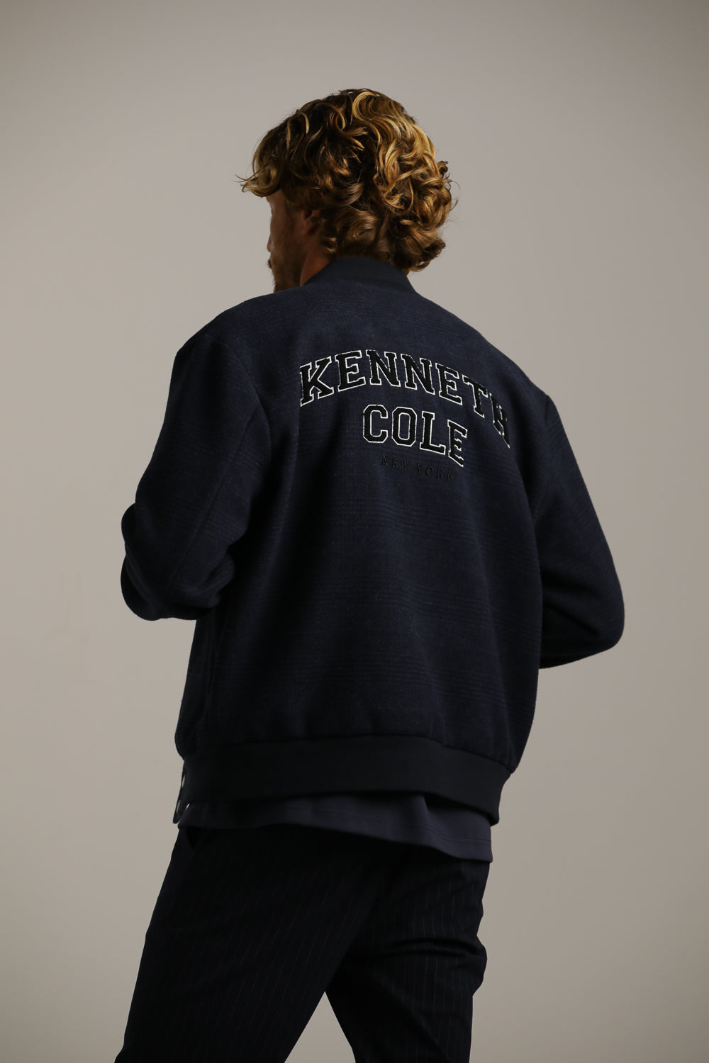 Wool Bomber Jacket With Logo