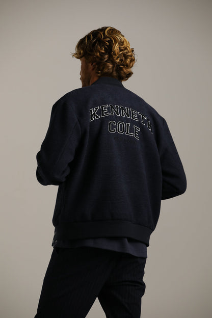 Wool Bomber Jacket With Logo