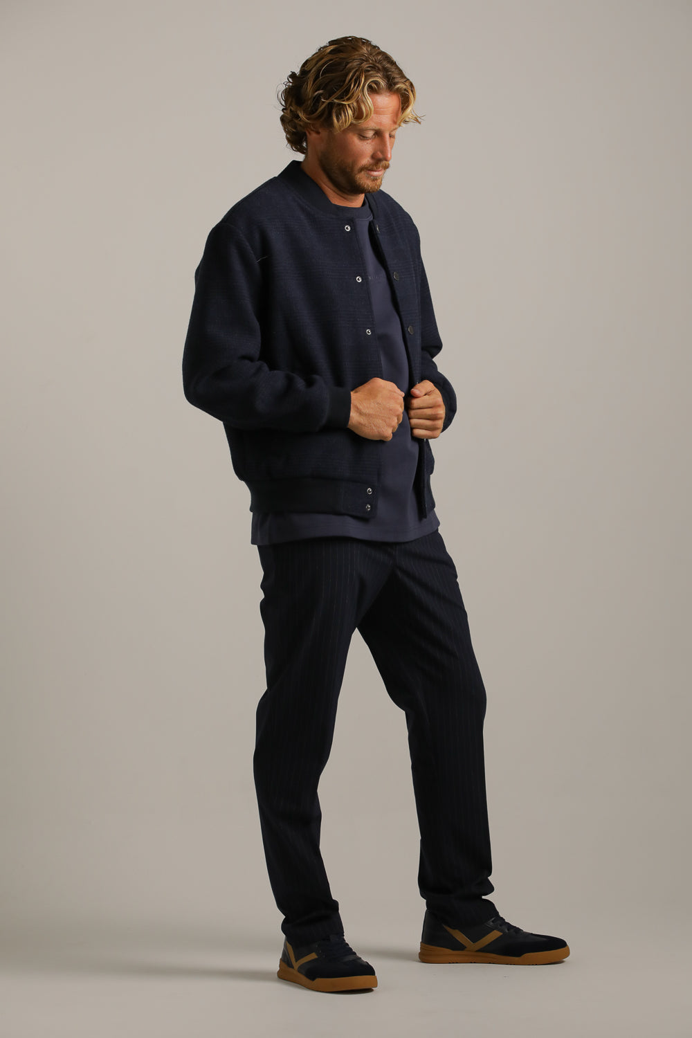 Wool Bomber Jacket With Logo