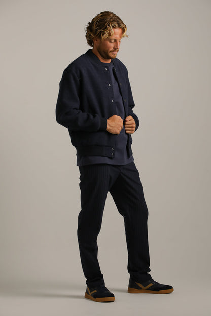 Wool Bomber Jacket With Logo