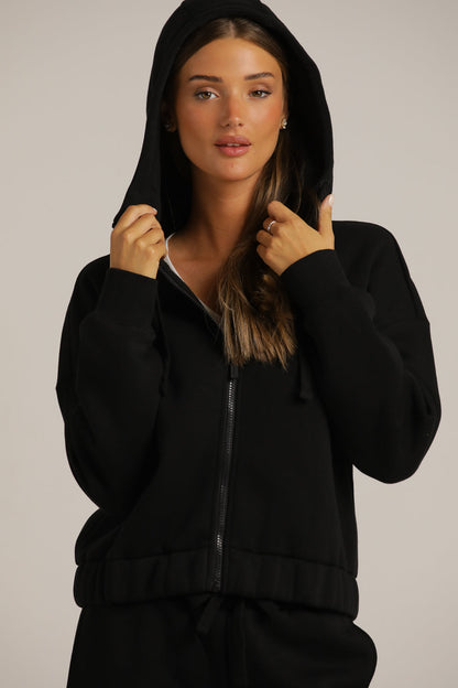 Cropped Hooded Jacket