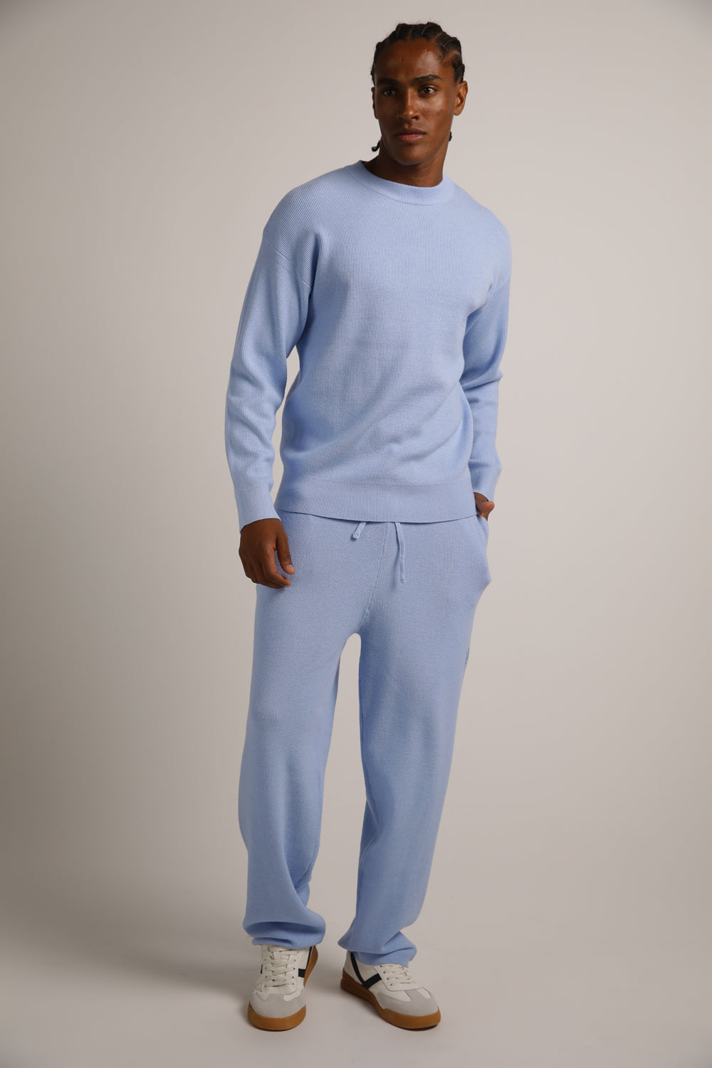 Knitted Rib Straight Leg Pants