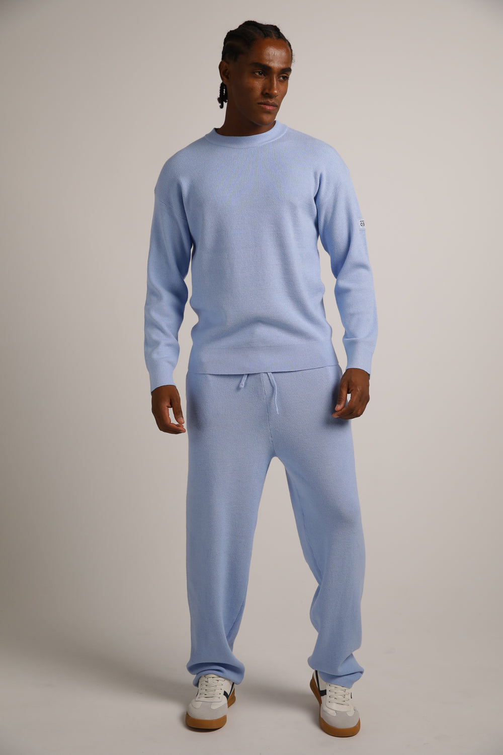 Knitted Rib Straight Leg Pants