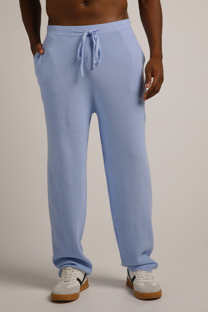 Knitted Rib Straight Leg Pants