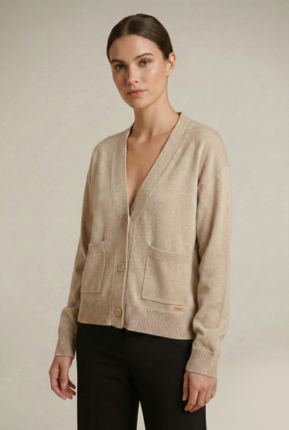 Knitted Buttoned Cardigan