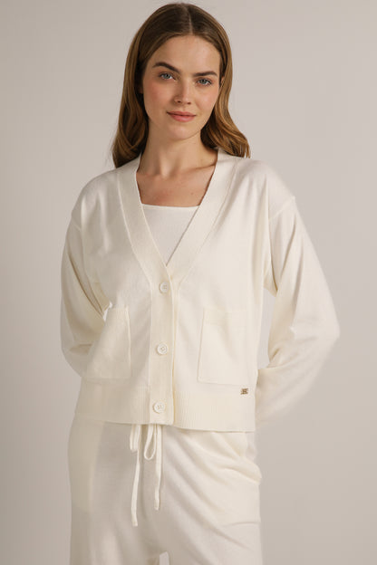 Knitted Buttoned Cardigan