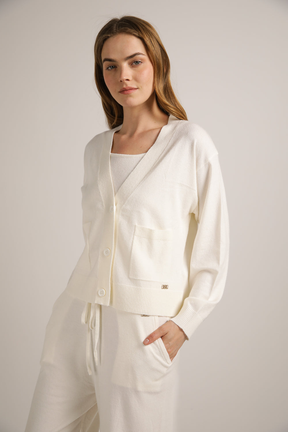 Knitted Buttoned Cardigan