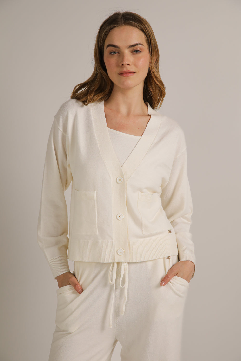 Knitted Buttoned Cardigan
