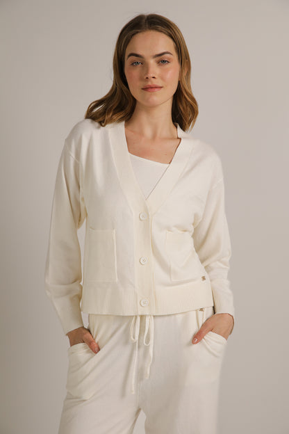 Knitted Buttoned Cardigan