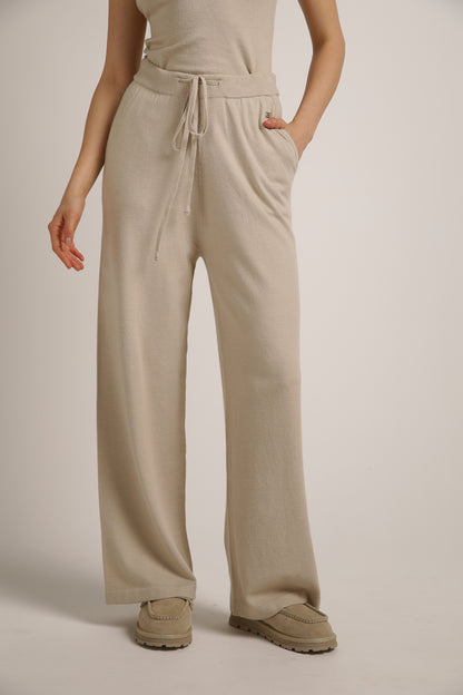 Knitted Wide Leg Pants
