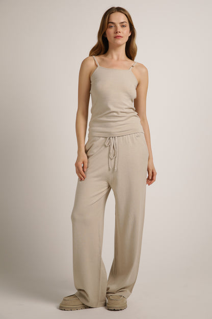 Knitted Wide Leg Pants

