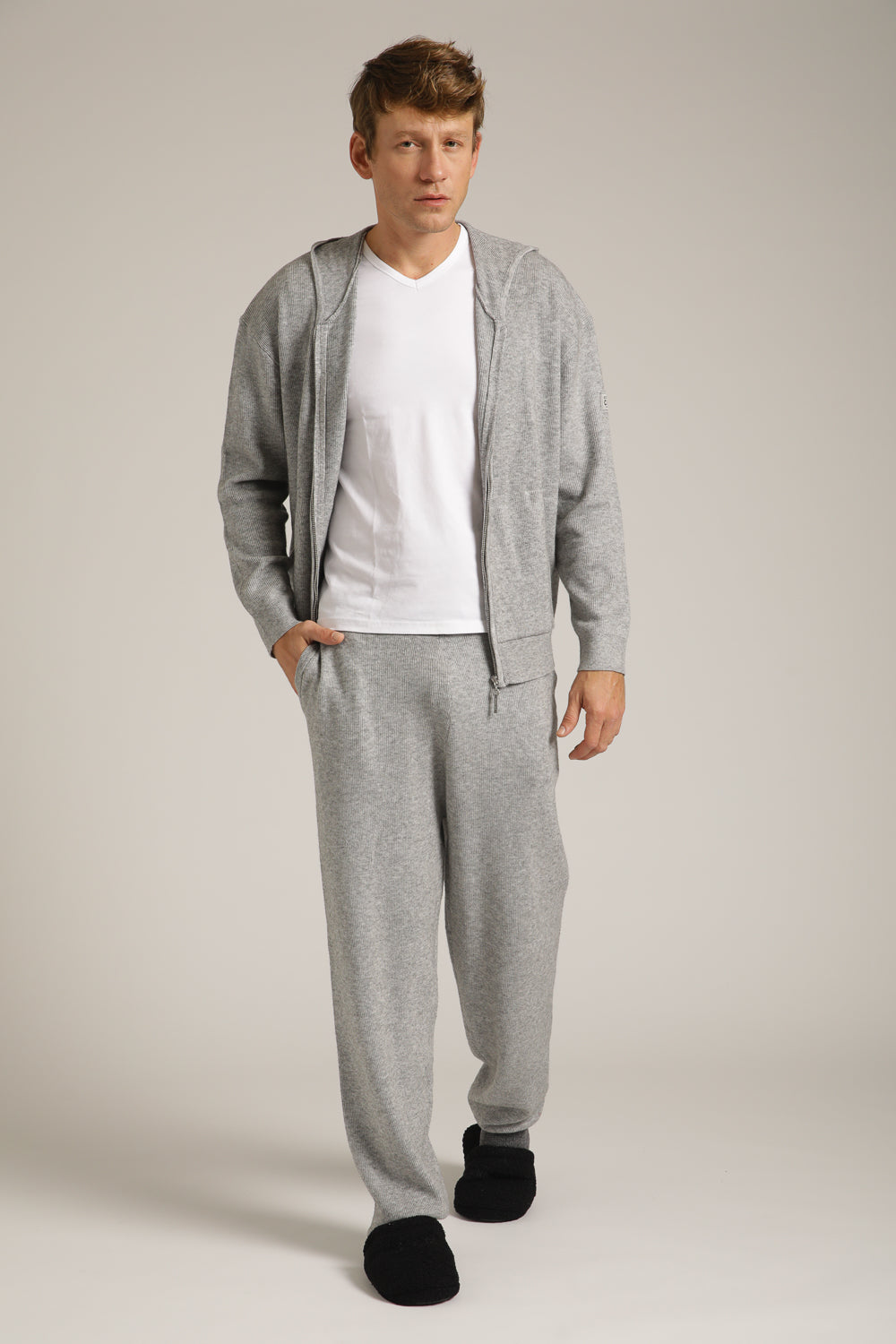 Knitted Rib Cuffed Pants