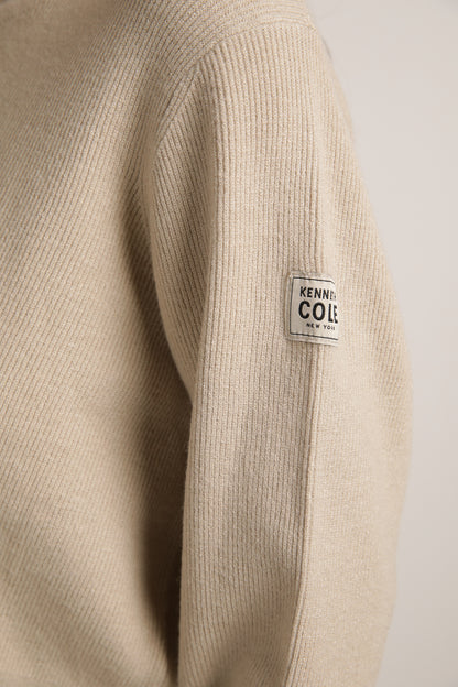 Knitted Rib Crop Hoodie