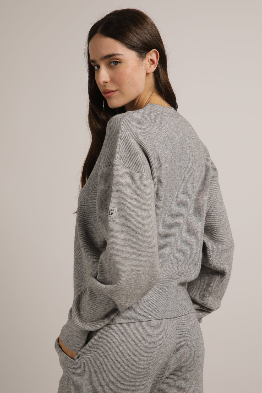 Knitted Rib Sweatshirt