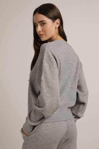 Knitted Rib Sweatshirt