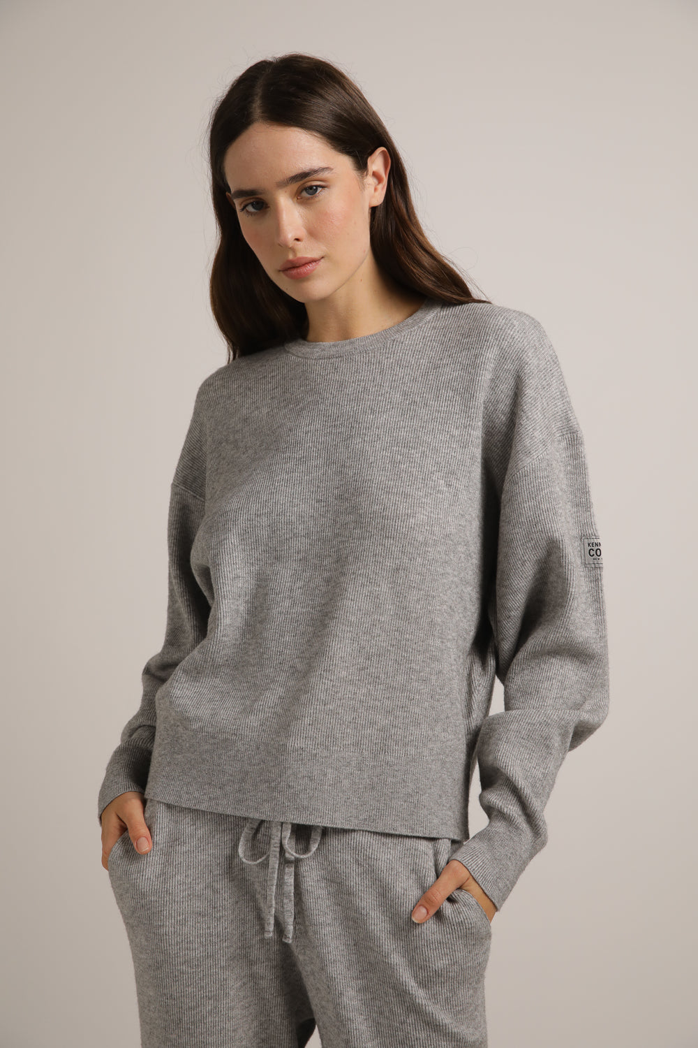 Knitted Rib Sweatshirt