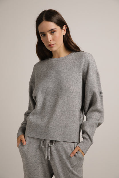 Knitted Rib Sweatshirt