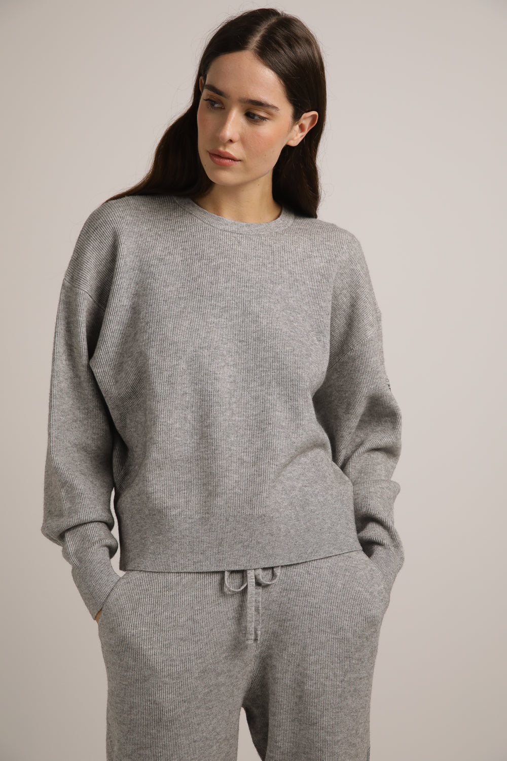 Knitted Rib Sweatshirt