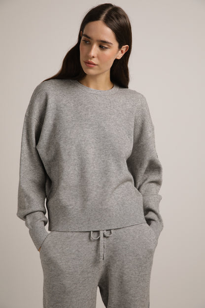 Knitted Rib Sweatshirt