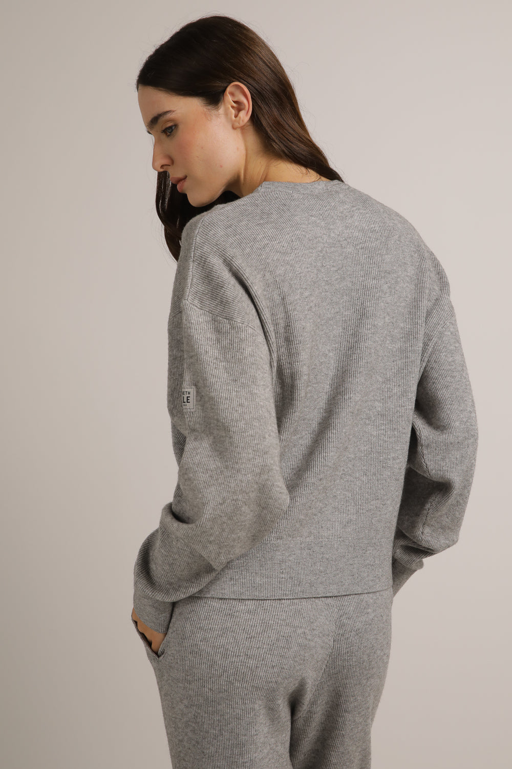 Knitted Rib Sweatshirt